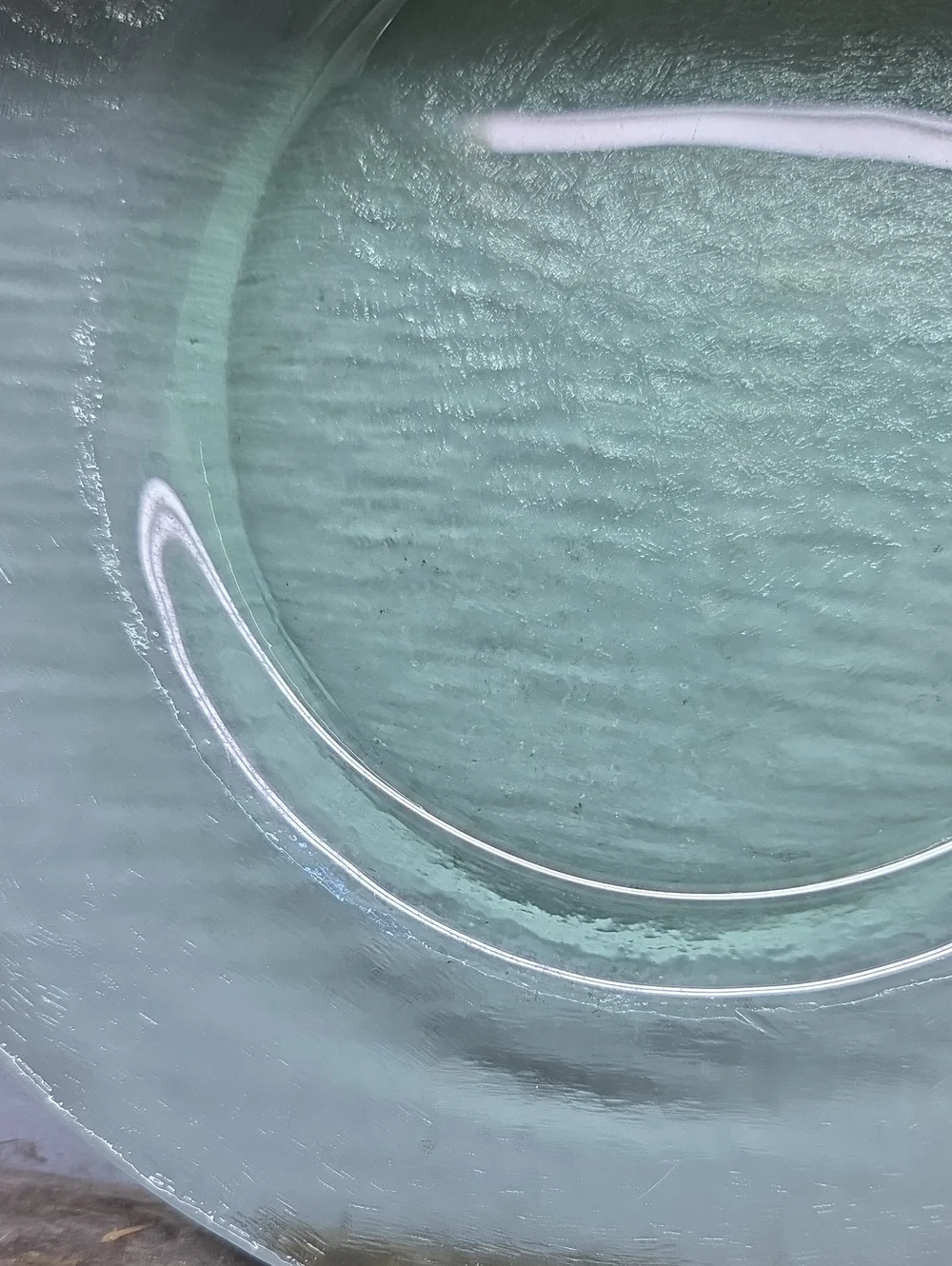 Vintage Green Recycled Glass Plate